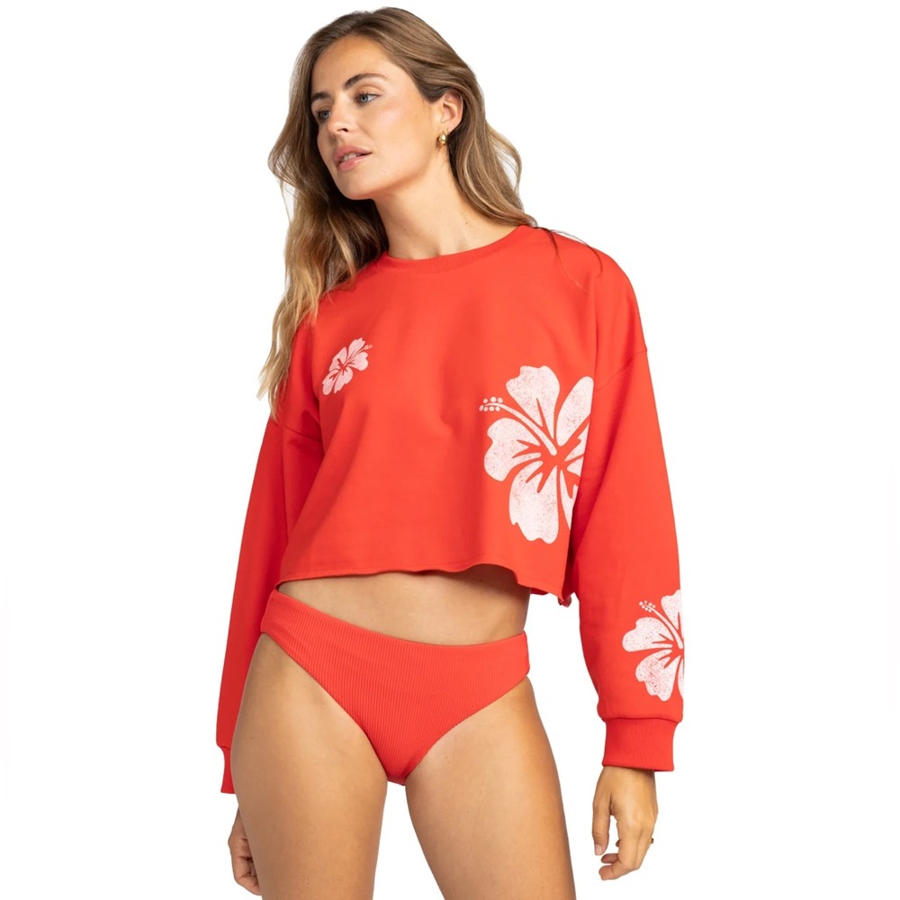 ROXY MORNING HIKE CROP SWEATSHIRT - XS